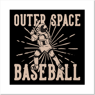 Outer space baseball Posters and Art